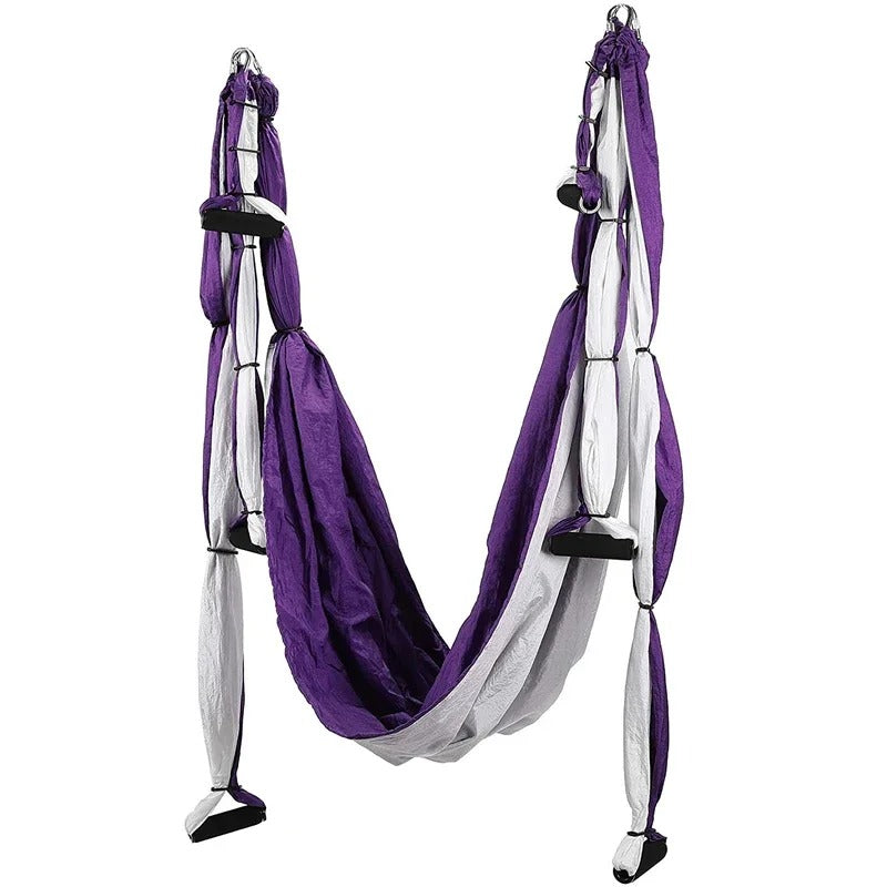 Hamac de Yoga Aérien 250 x 150 cm – Nylon 210T – 200 kg – Léger & Résistant – Avec Sac