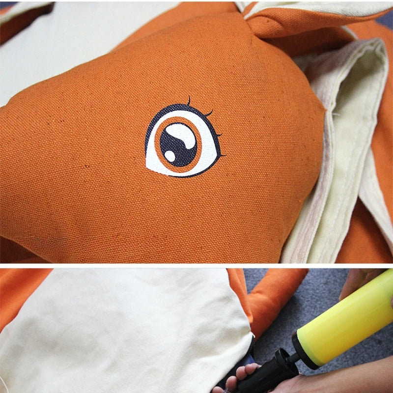Balançoire suspendue pour enfant – Style kangourou – Toile robuste avec barres de sécurité – Utilisation intérieure / extérieure – Kit de fixation inclus – Capacité 80 kg – Orange