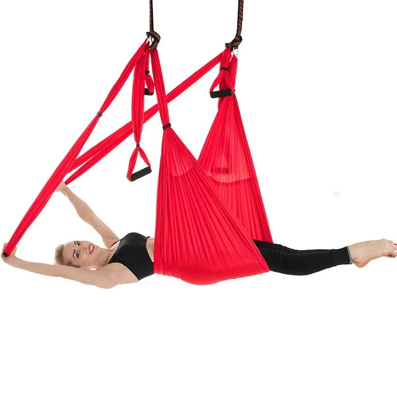 Hamac de Yoga Aérien 250 x 150 cm – Nylon 210T – 200 kg – Léger & Résistant – Avec Sac