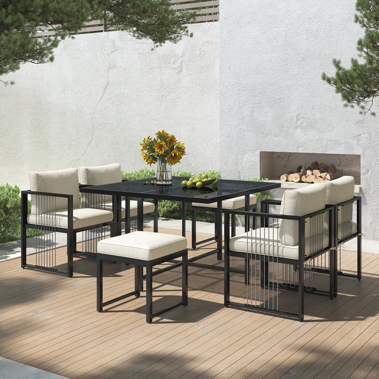 Garden furniture set for 6 people