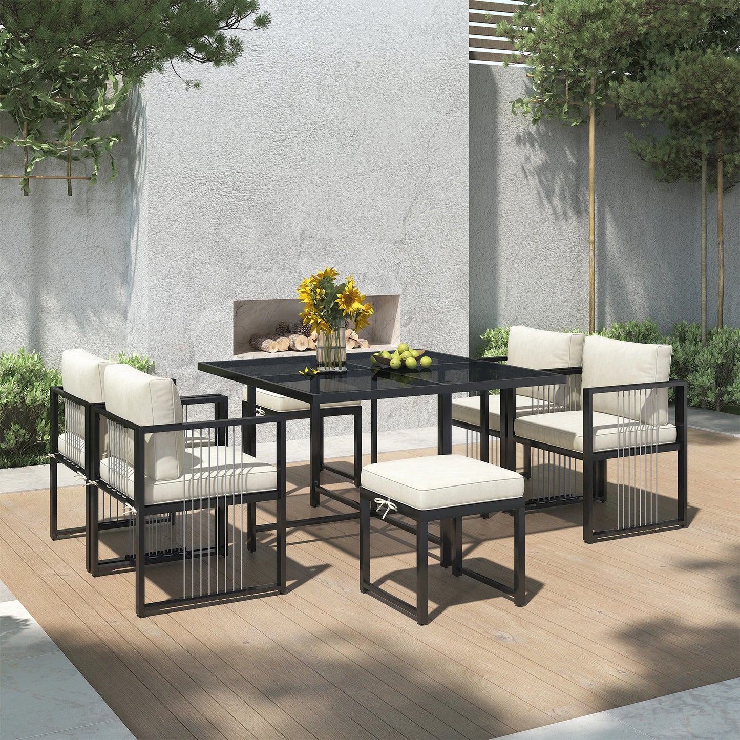 Garden furniture set for 6 people