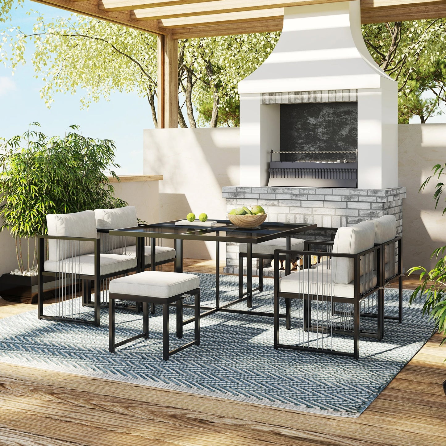 Garden furniture set for 6 people