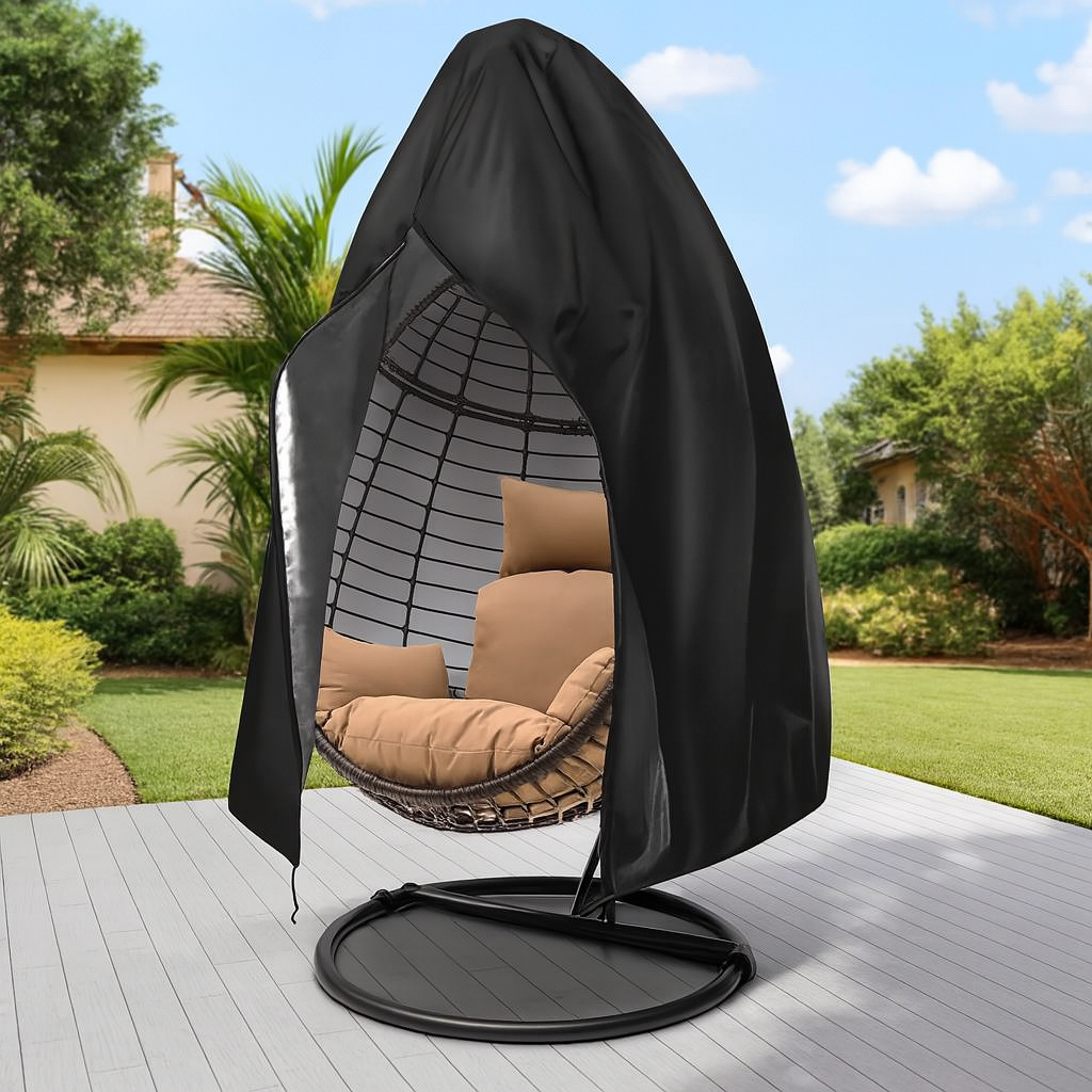 Housse de Protection pour Chaise Suspendue Œuf – Extérieur – Résistante aux Intempéries – Fermeture Éclair