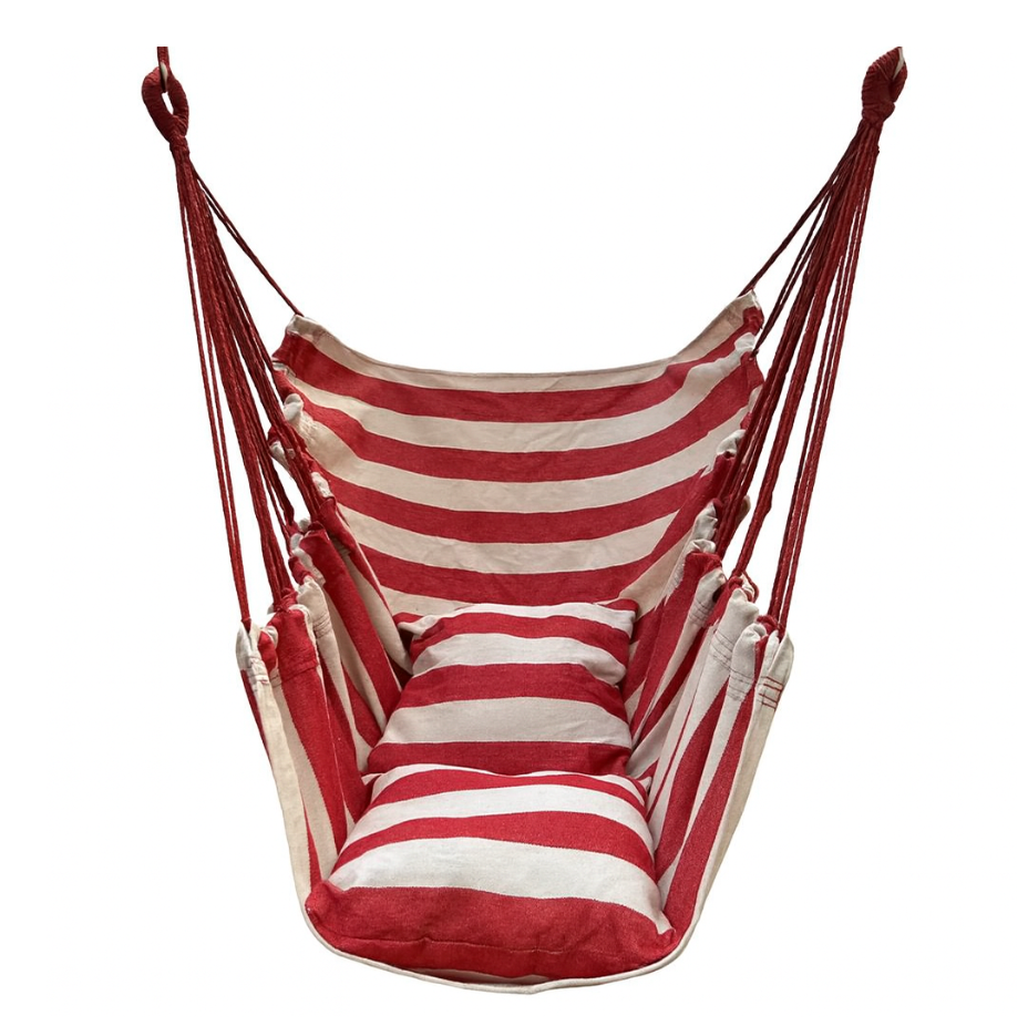 Chaise Hamac Suspendue en Tissu – 1 Place-150 kg – Pliable avec Sac de Rangement – Intérieur/Extérieur