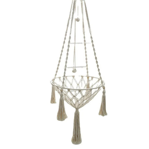 Hamac Suspendu en Filet pour Chat – Coton Tissé à la Main – Intérieur – Blanc