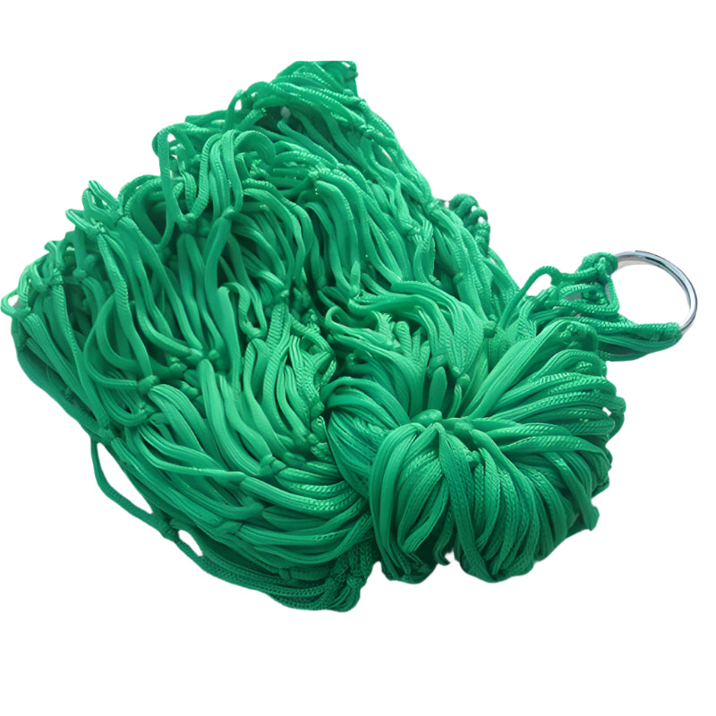 Hamac Léger de Camping – Nylon Tissé – Simple ou Double Maille – Avec Filet & Sangles – Extérieur / Pliable