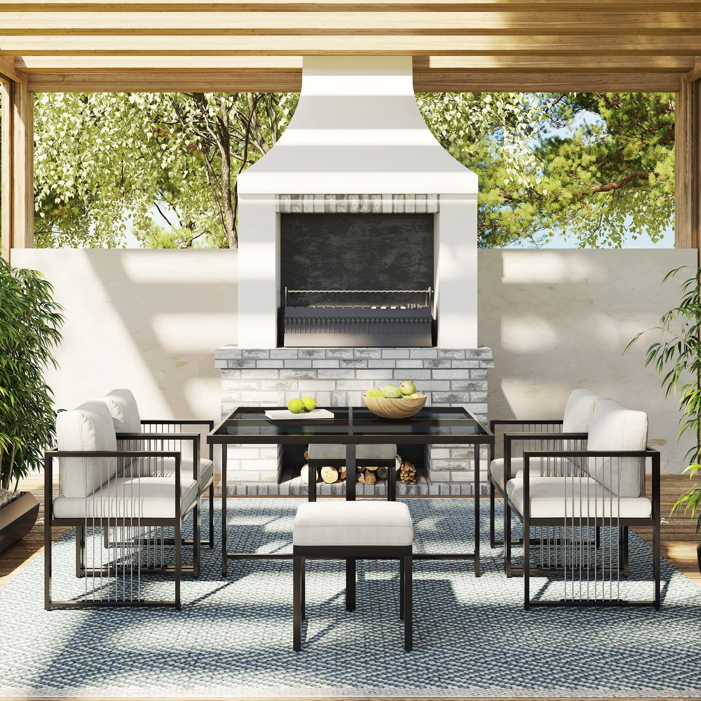 Garden furniture set for 6 people