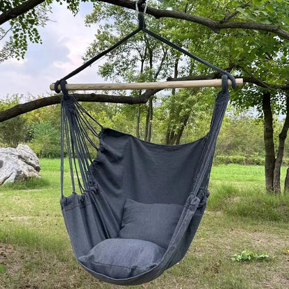Chaise Hamac Suspendue en Tissu – 1 Place – Intérieur / Extérieur – Léger et Pliable – À Fixer