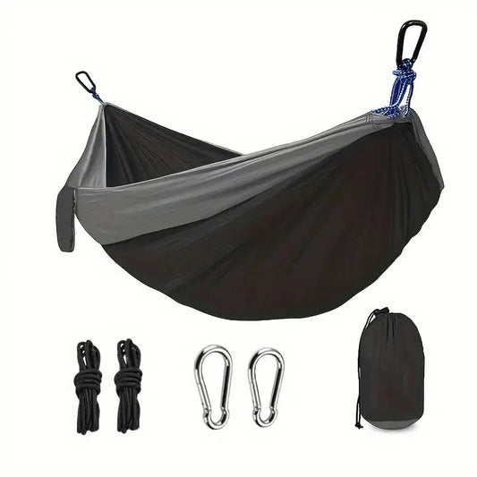 Hamac de Camping Double – Nylon Léger – 200 à 250 kg – Avec Sangles – Extérieur – Portable