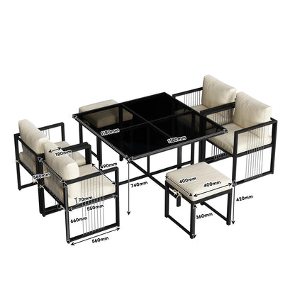 Garden furniture set for 6 people