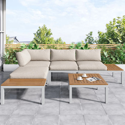 Garden sofa set with table