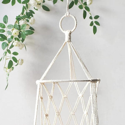 Hamac Suspendu pour Chat et Petit Chien – Macramé avec Coussin – Intérieur – Crochet Inclus