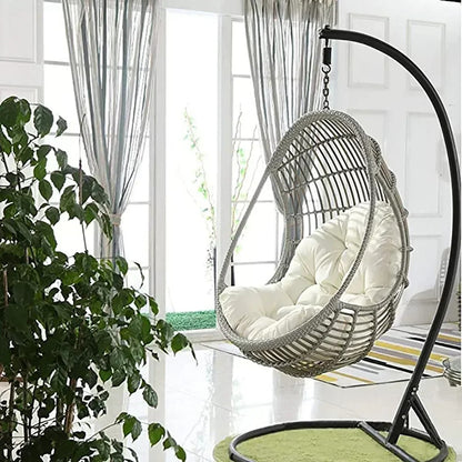 Coussin Rembourré pour Chaise Suspendue Œuf – Forme Ronde avec Dossier – Intérieur / Extérieur