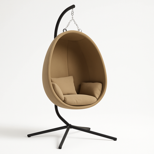 Chaise Suspendue Œuf avec Support en Acier – Intérieur / Extérieur