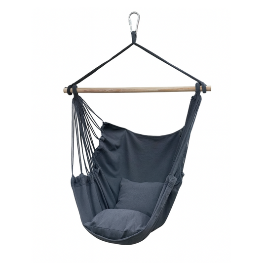 Chaise Hamac Suspendue en Tissu – 1 Place-150 kg – Pliable avec Sac de Rangement – Intérieur/Extérieur