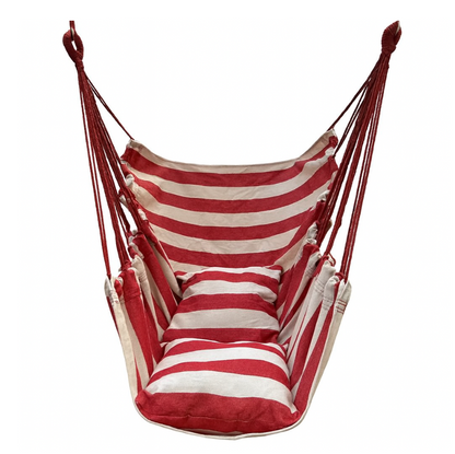 Chaise Hamac Suspendue en Tissu – 1 Place-150 kg – Pliable avec Sac de Rangement – Intérieur/Extérieur