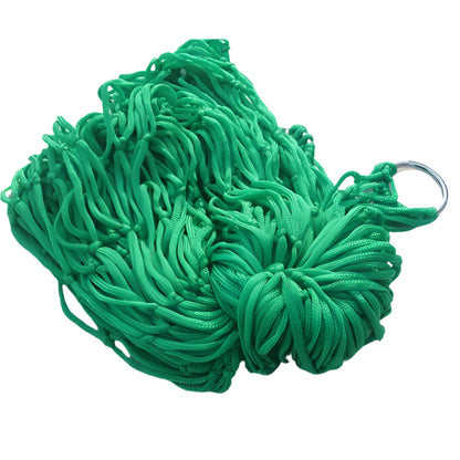 Hamac Léger de Camping – Nylon Tissé – Simple ou Double Maille – Avec Filet & Sangles – Extérieur / Pliable