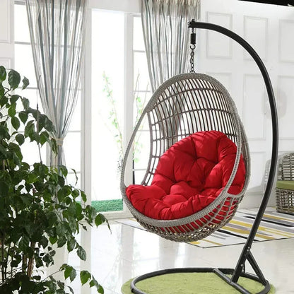 Coussin Rembourré pour Chaise Suspendue Œuf – Forme Ronde avec Dossier – Intérieur / Extérieur